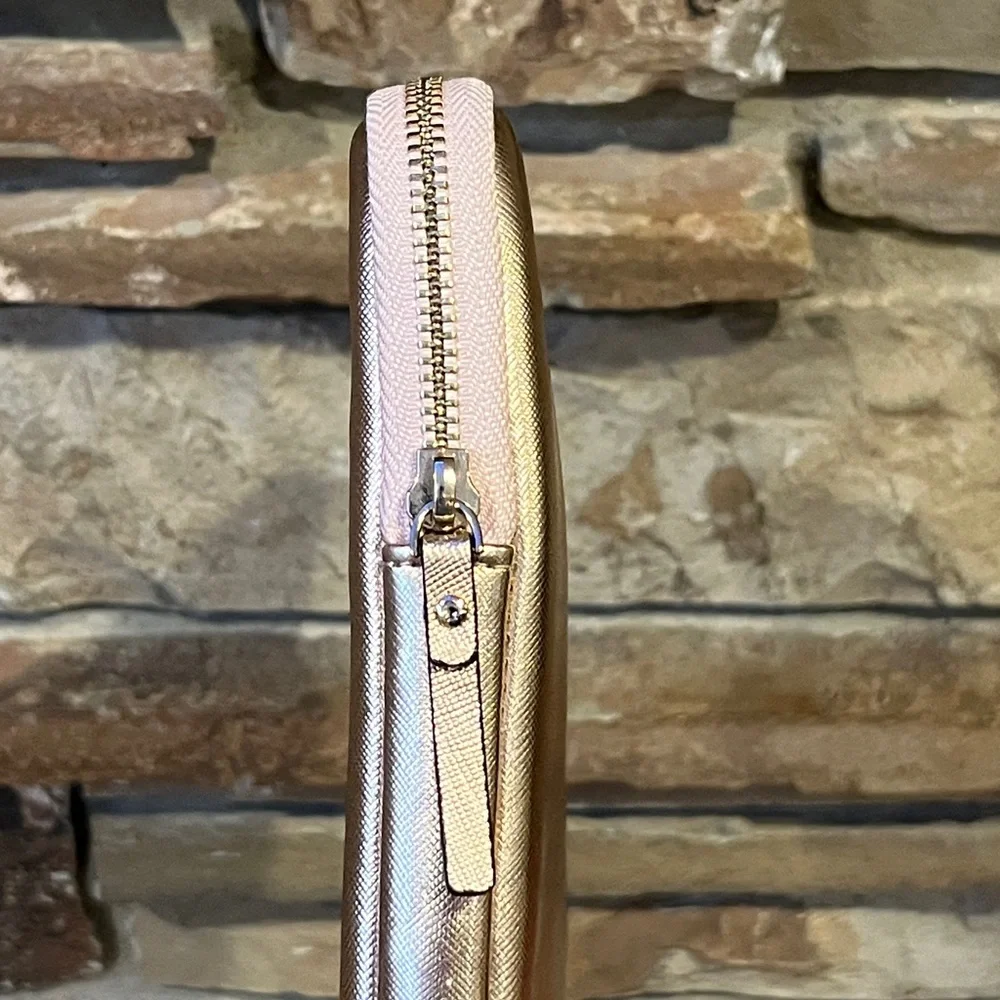 Kate Spade Rose Gold Metallic Laptop Sleeve